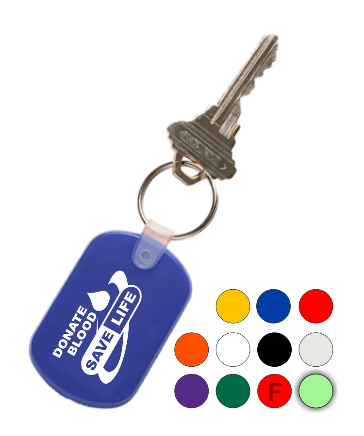 Flexible Plastic Keychain Key Tag
