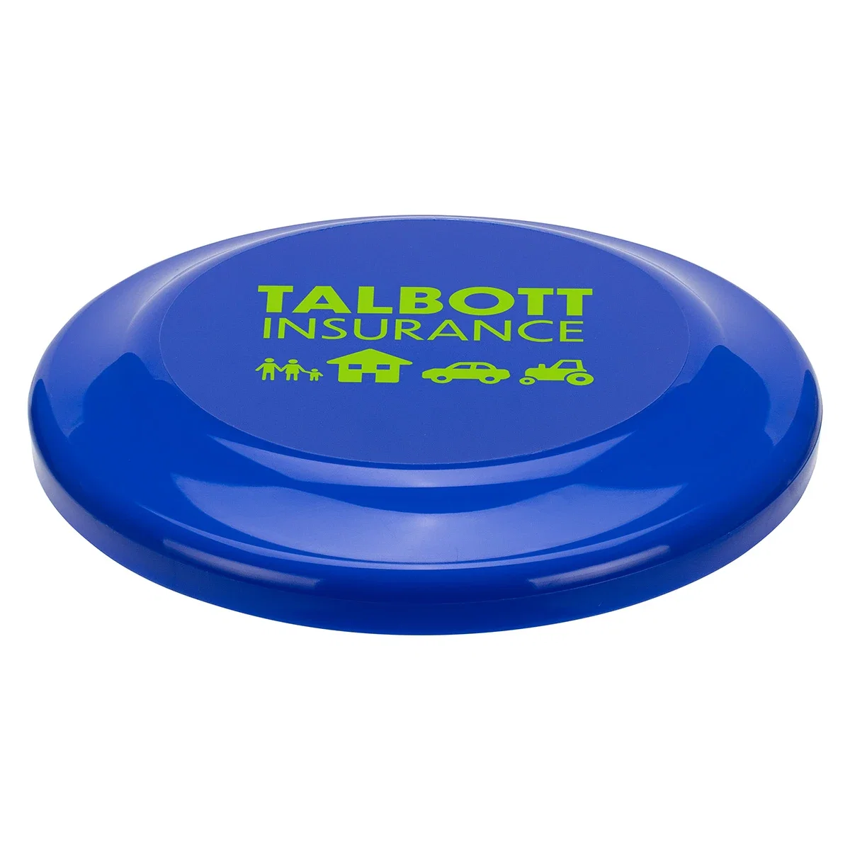 Flick Flyer disc shown top-down, highlighting the small size's logo imprint area