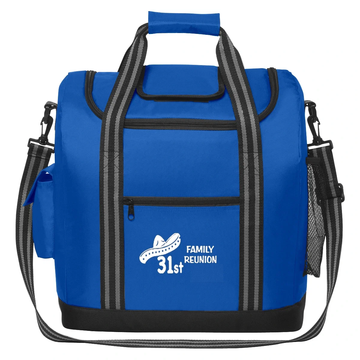 Soft cooler bag that holds up to twenty-eight cans