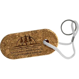 Floatie Recycled Cork Keychains: Circle