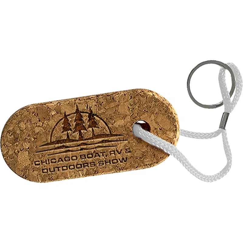 Floatie Recycled Cork Keychains: Circle