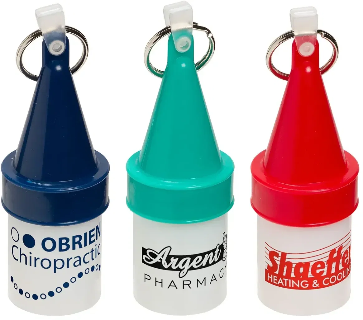 Floating Buoy Waterproof Key Container, custom branded floating key holder, front view