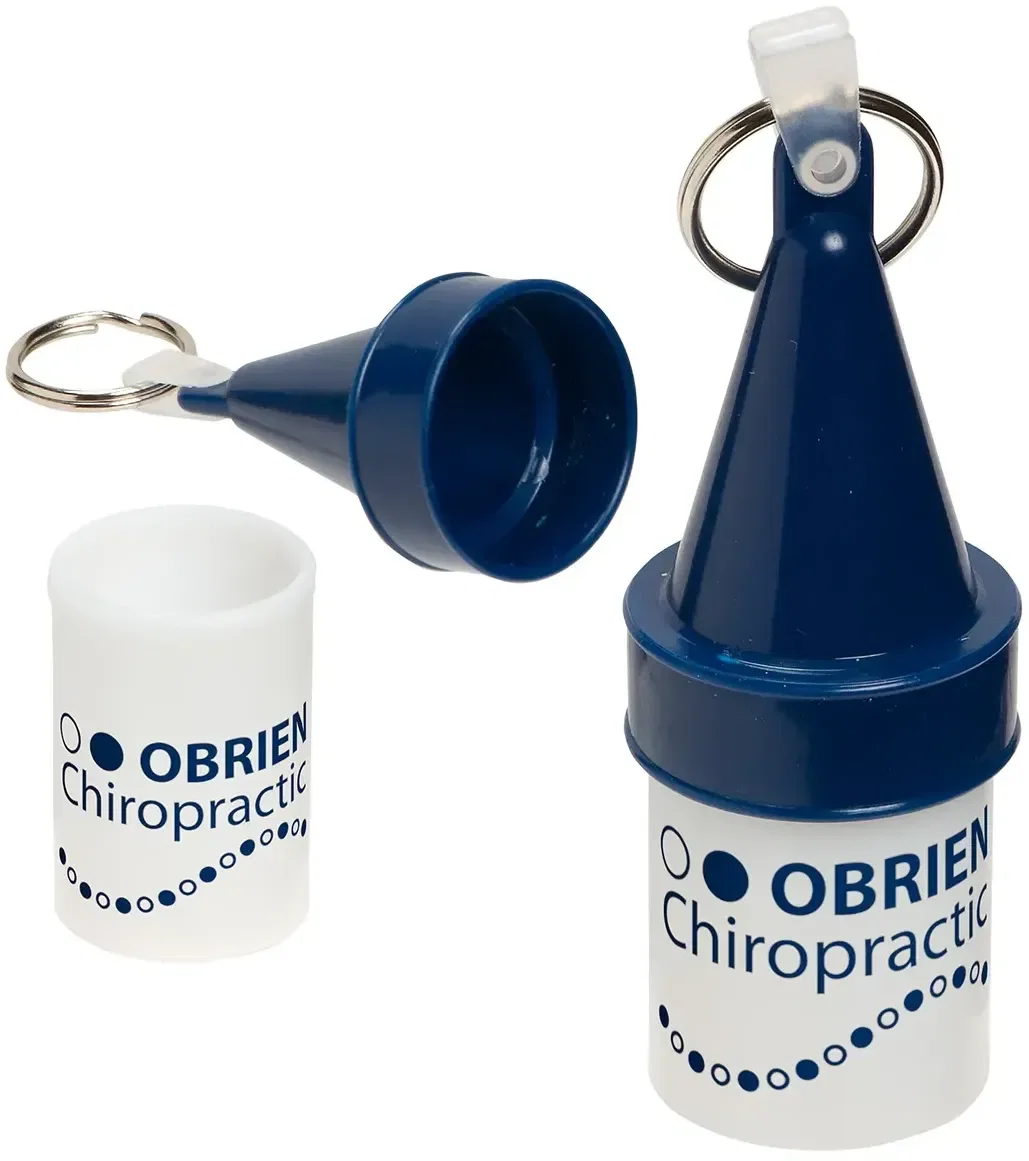 Custom Floating Buoy key container open showing snap-top lid and interior