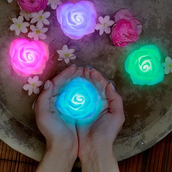 Floating Deco Roses with Color Change LEDs — view 2