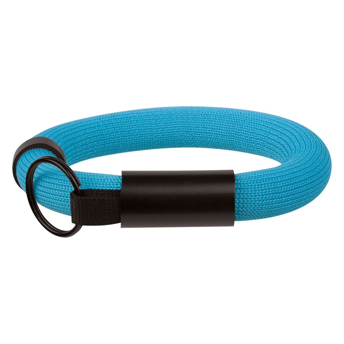 Coiled band shown flat with the key ring attached