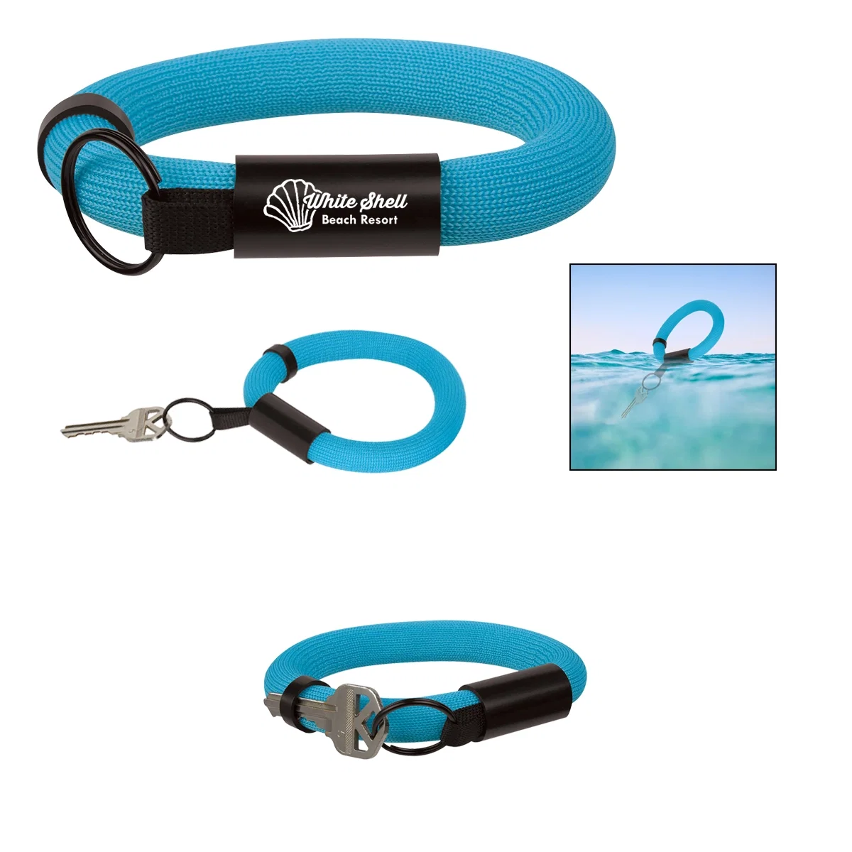 Worn on the wrist while keys dangle from the loop