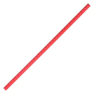 Orange finish with printed inch marks along one edge