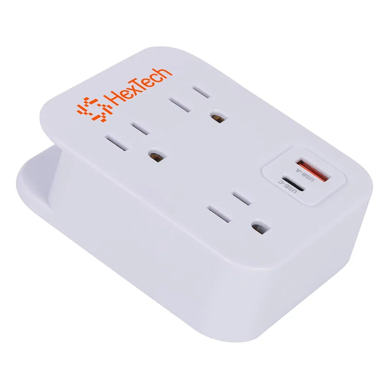 Side profile of the Flux 2.0 Wall Charger & Phone Holder