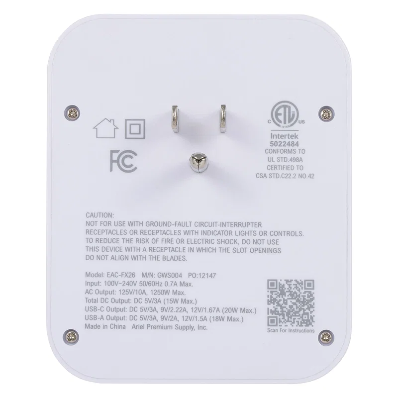 Flux 2.0 20W PD Wall Charger plugged into an outlet, promotional charger lifestyle shot