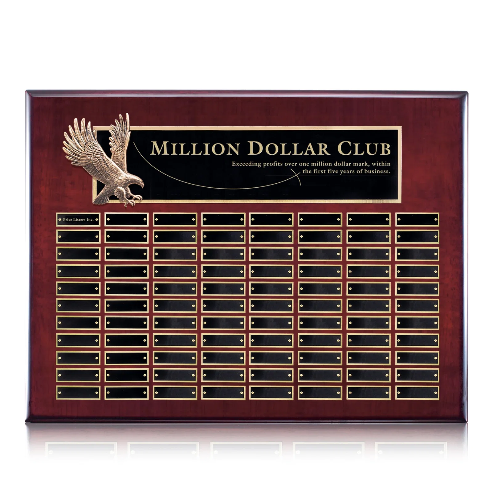 Custom Antique Eagle Perpetual Plaque With Twelve Engraving Plates for team milestone celebrations
