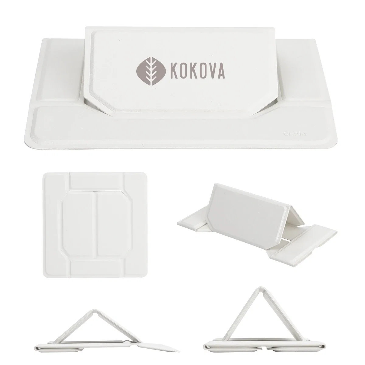 Black version of the compact riser folded flat for travel