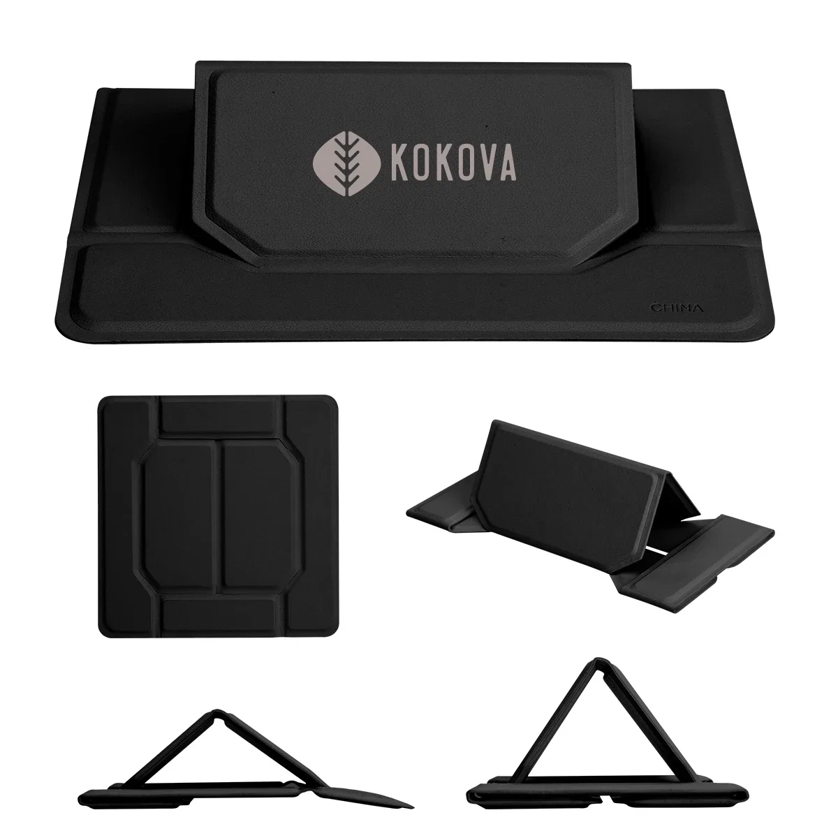 Folded flat, the desk accessory measures under an inch thick