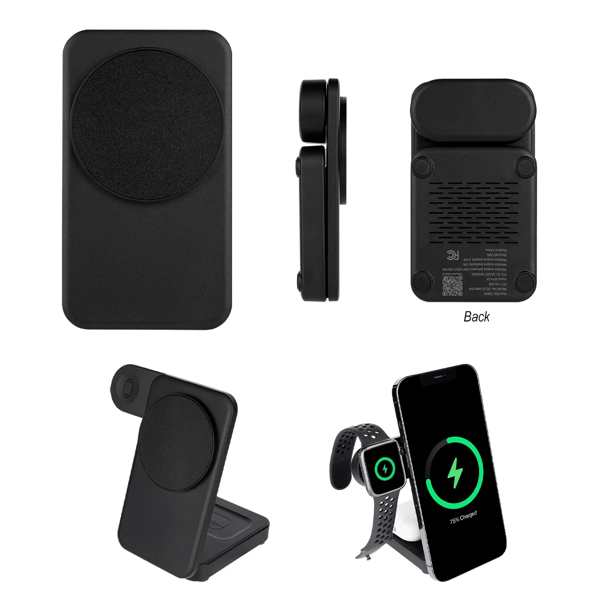 Foldable rABS Magnetic Wireless Charger
