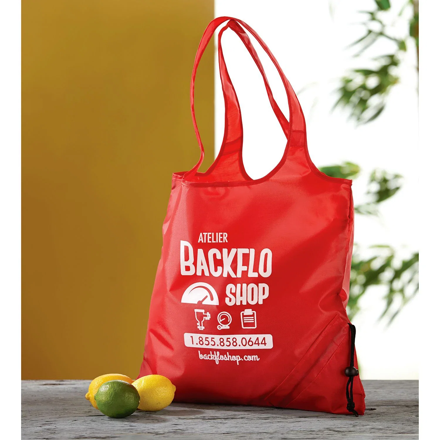 Foldaway Tote Bag — Red — view 2