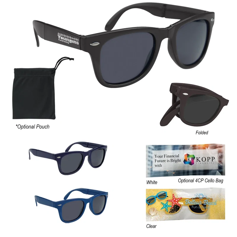 Handout friendly folding pair for outdoor events and summer giveaways