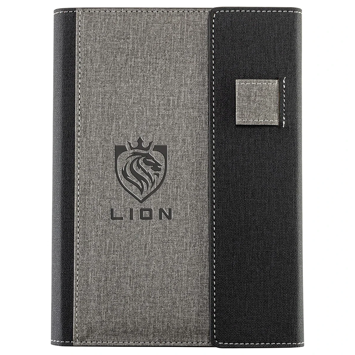 Closed view of the Folio Refillable Hardcover Journal showing the magnetic closure