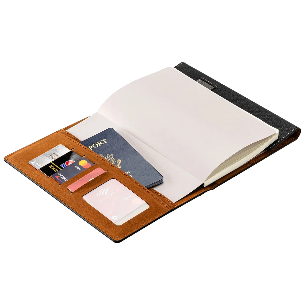 Close-up of the Folio Refillable Hardcover Journal's cover imprint area
