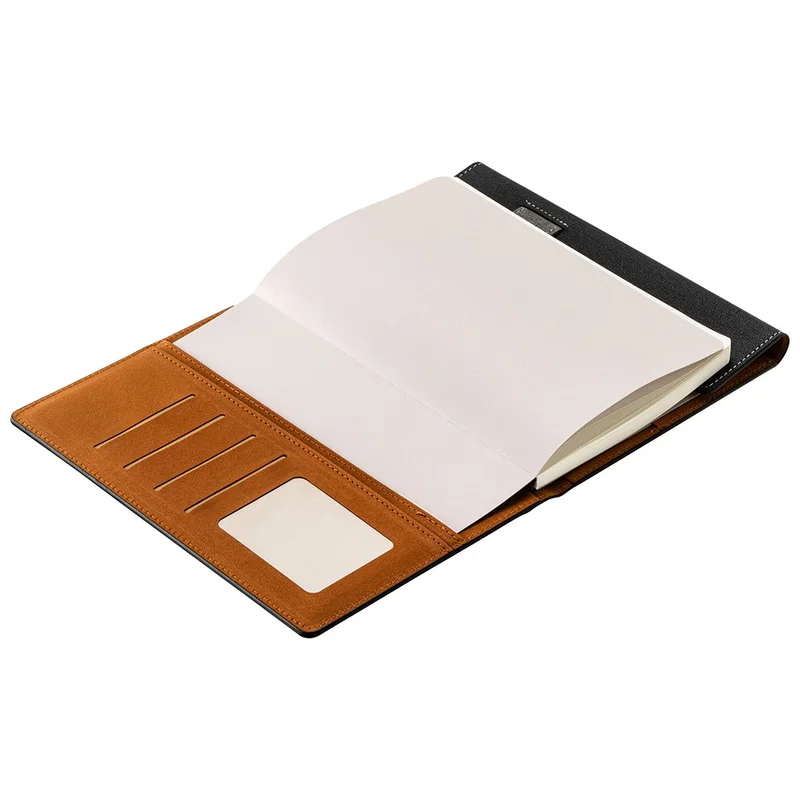 Side profile of the promotional Folio Refillable Hardcover Journal