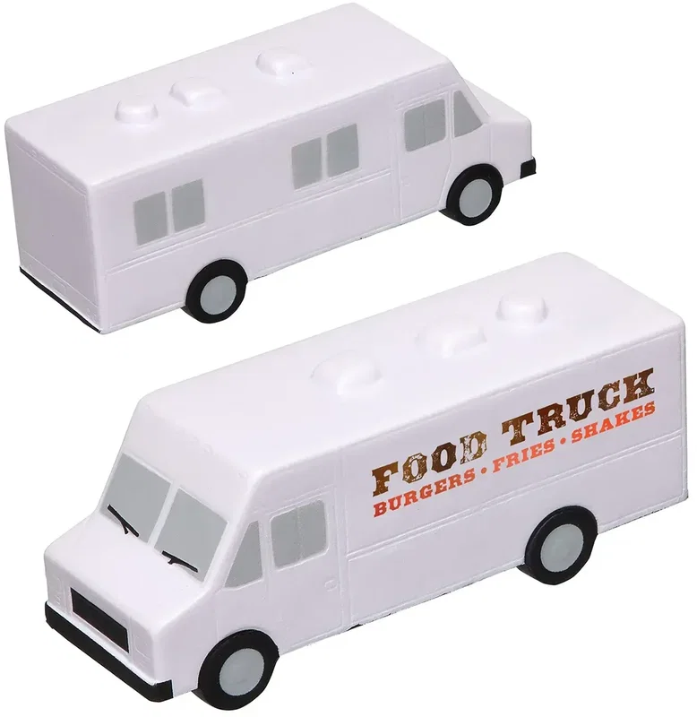 Food Truck Stress Reliever, custom food-truck-shaped promotional stress ball with logo