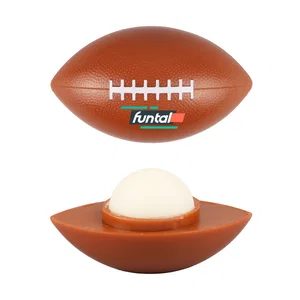 Football-Shaped Lip Balm Moisturizer with Beeswax and Aloe