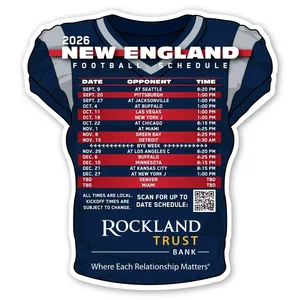 4.99 x 5.5 Inch Football Schedule Magnet, Full-Color Imprint