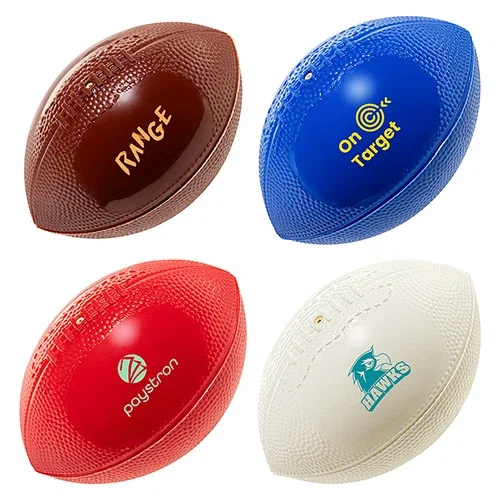 Football vinyl custom branded play ball ready to throw for sports giveaways