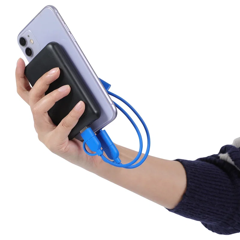 Forge 4-in-1 Data & Fast Charging Cable coiled, showing the compact wrap of the cable