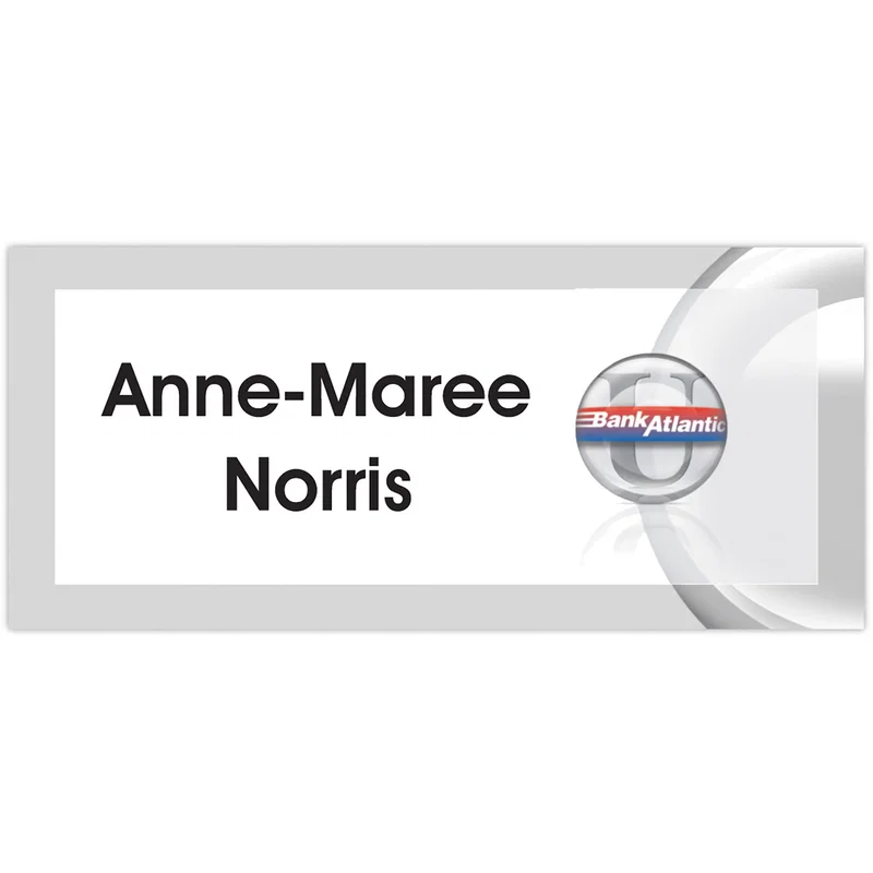 Fort Worth Plastic Name Badge: 3-6 Sq In
