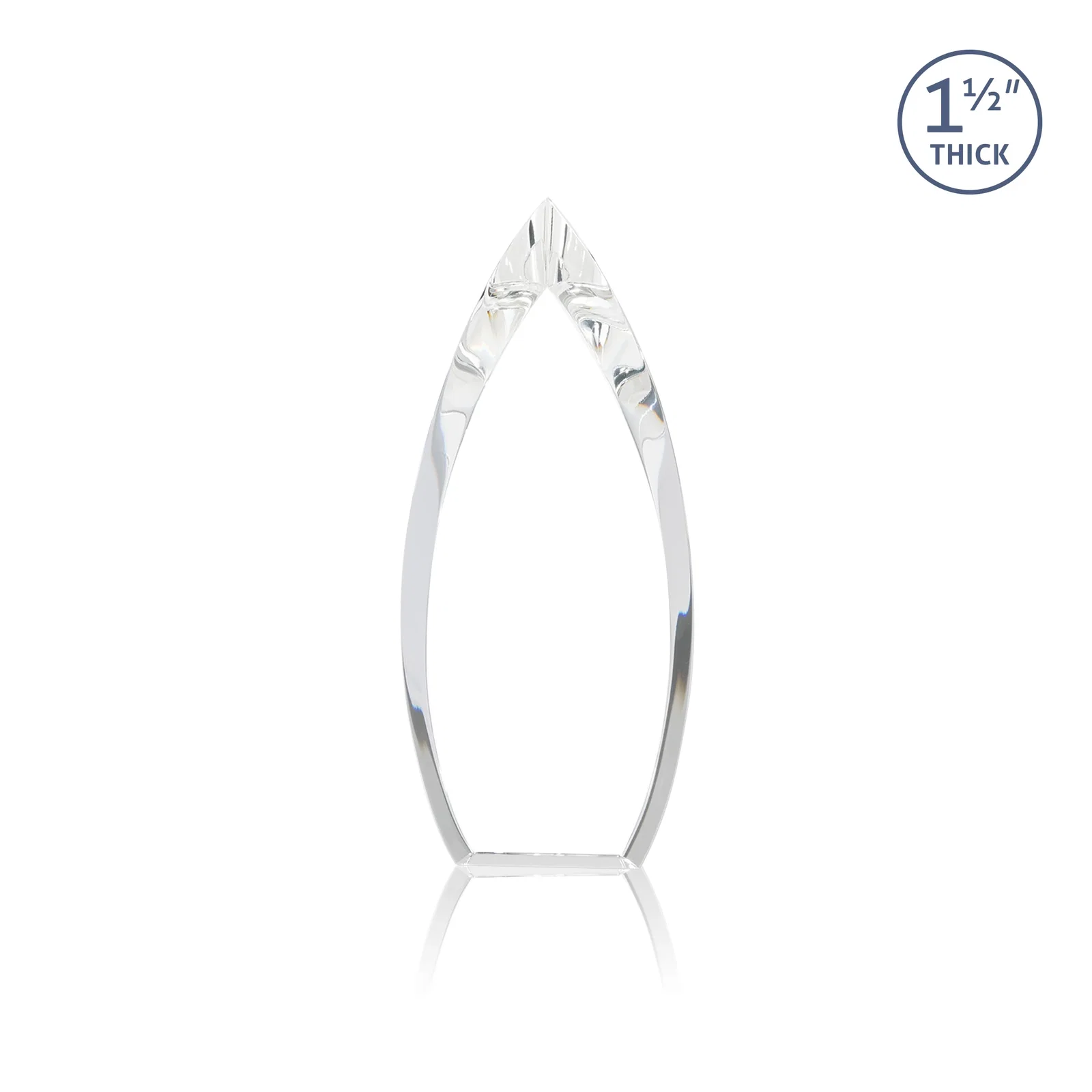 Custom Optical Crystal Teardrop Award With Color-Accent Base, awards for dealer and partner awards