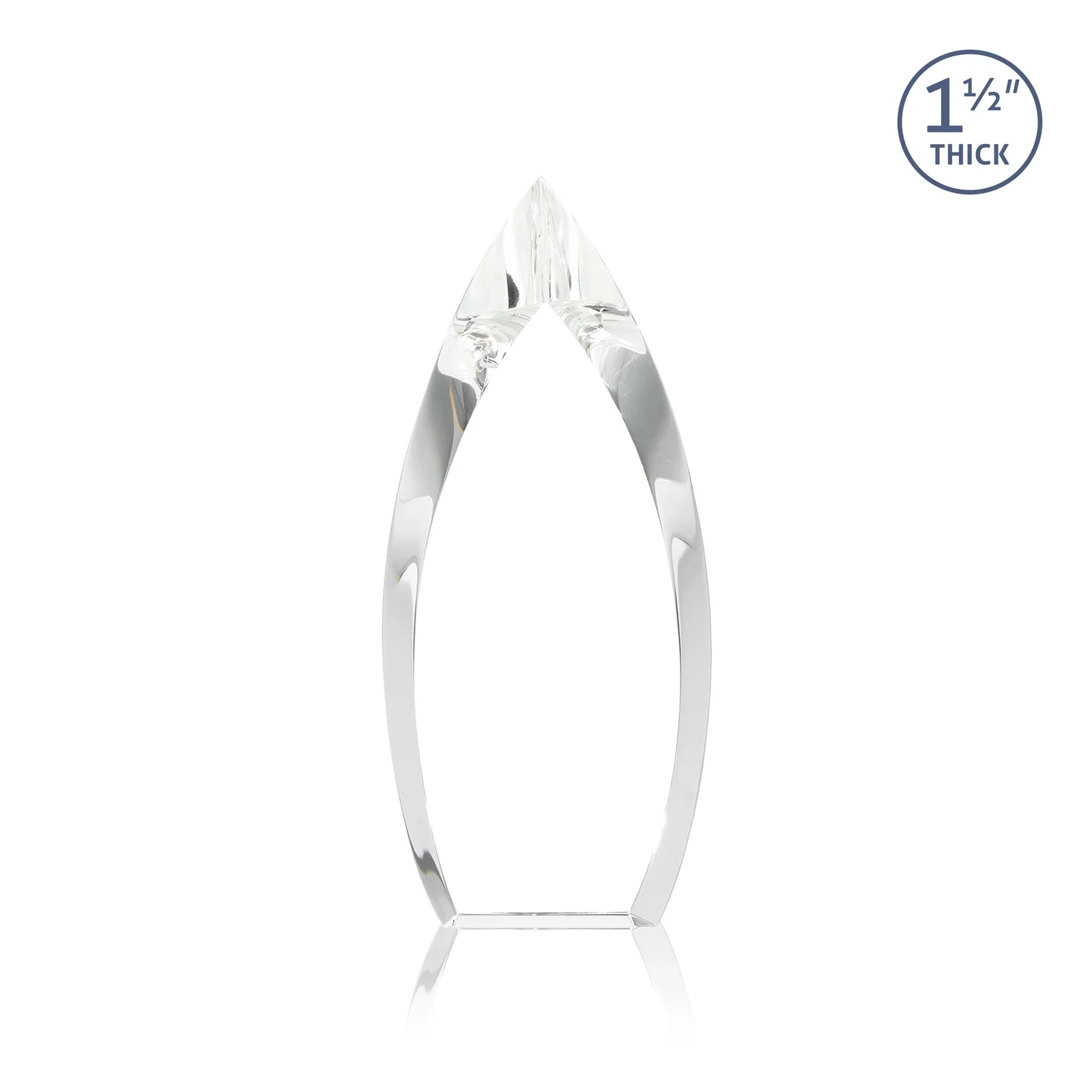 Personalized Optical Crystal Teardrop Award With Color-Accent Base, awards for corporate award ceremonies