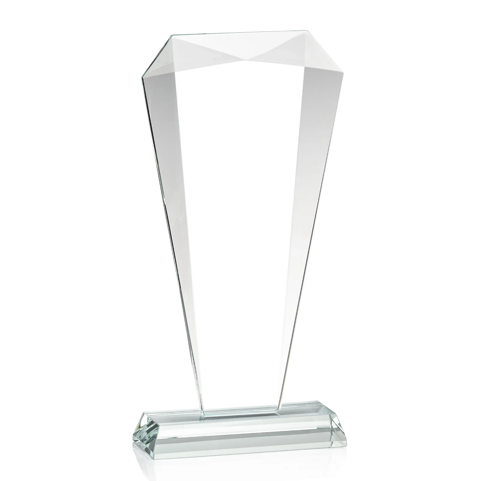 Custom Starfire Crystal Gemstone Award with Faceted Top and Sides for dealer and partner awards
