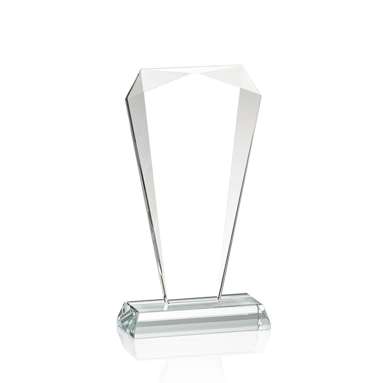 Custom Starfire Crystal Gemstone Award with Faceted Top and Sides for company anniversary events