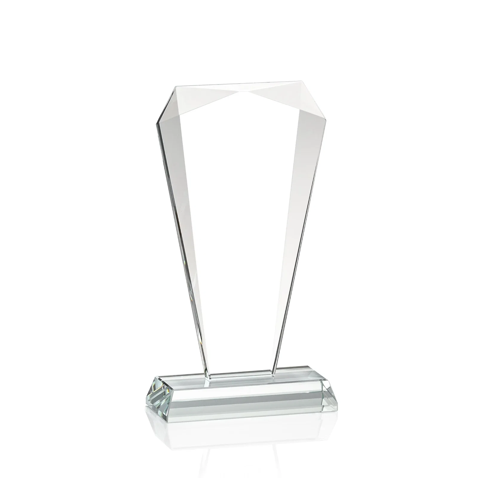 Custom Starfire Crystal Gemstone Award with Faceted Top and Sides for safety achievement programs