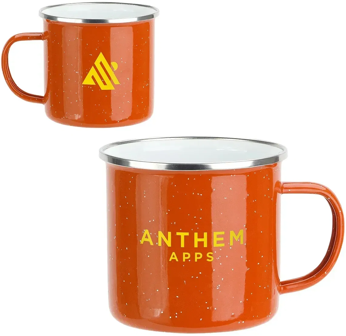 Branded Foundry 16 oz coffee mug, iron body side profile