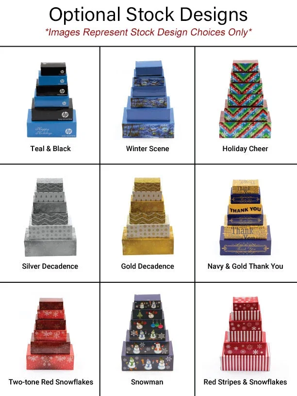 Side profile of the four-tier holiday tower, roughly four inches deep