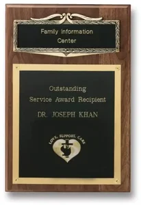 Frame Plaque - Antique Bronze/Walnut