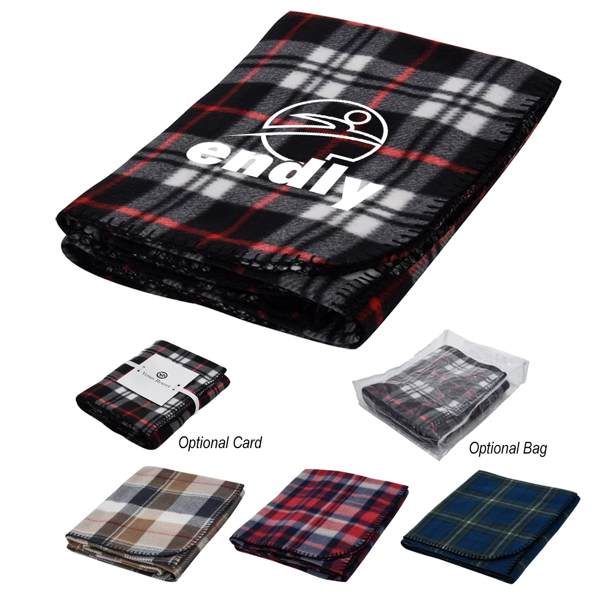 Two tone fleece blanket shown folded and ready to use