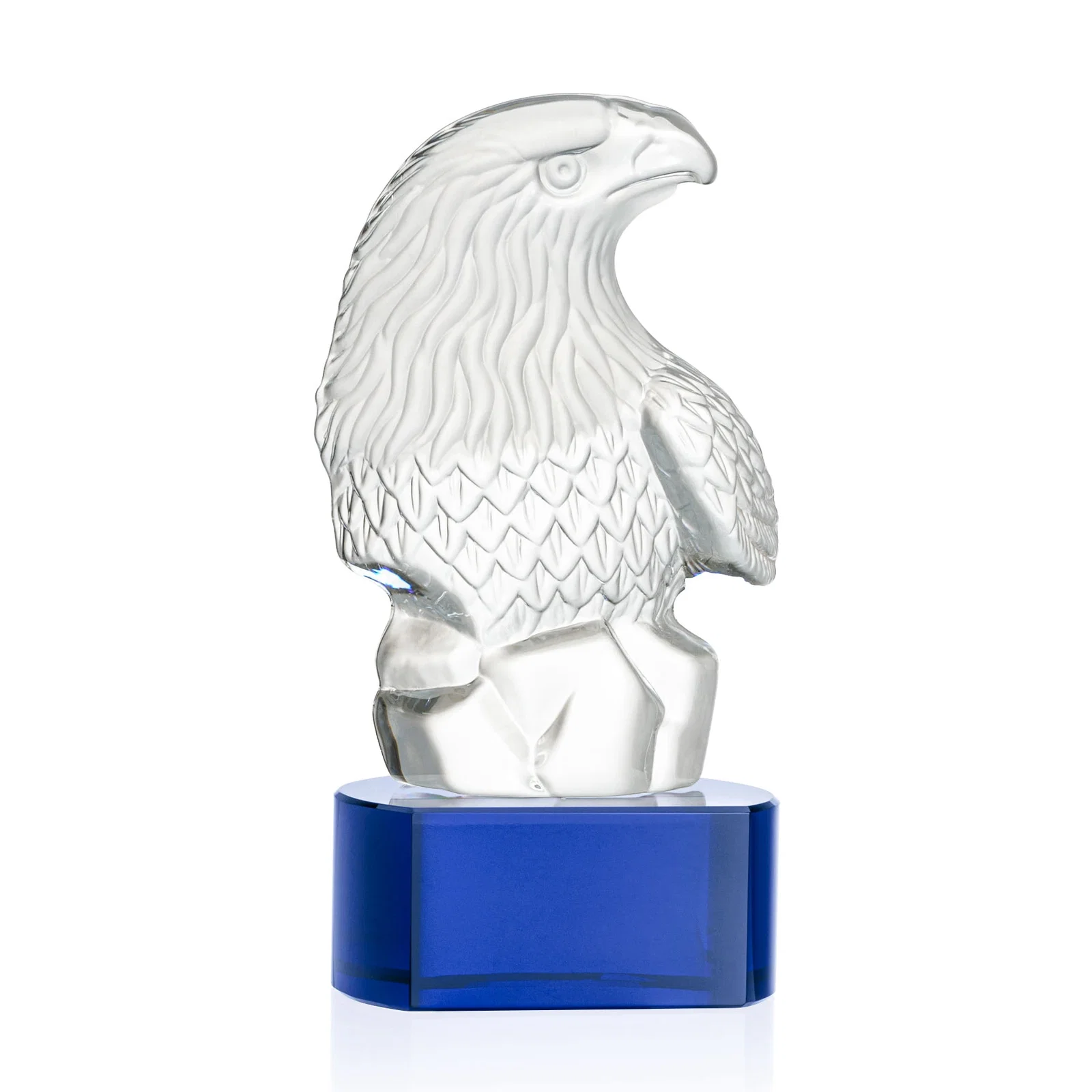 Custom Optical Crystal Eagle Head Award for graduation ceremonies