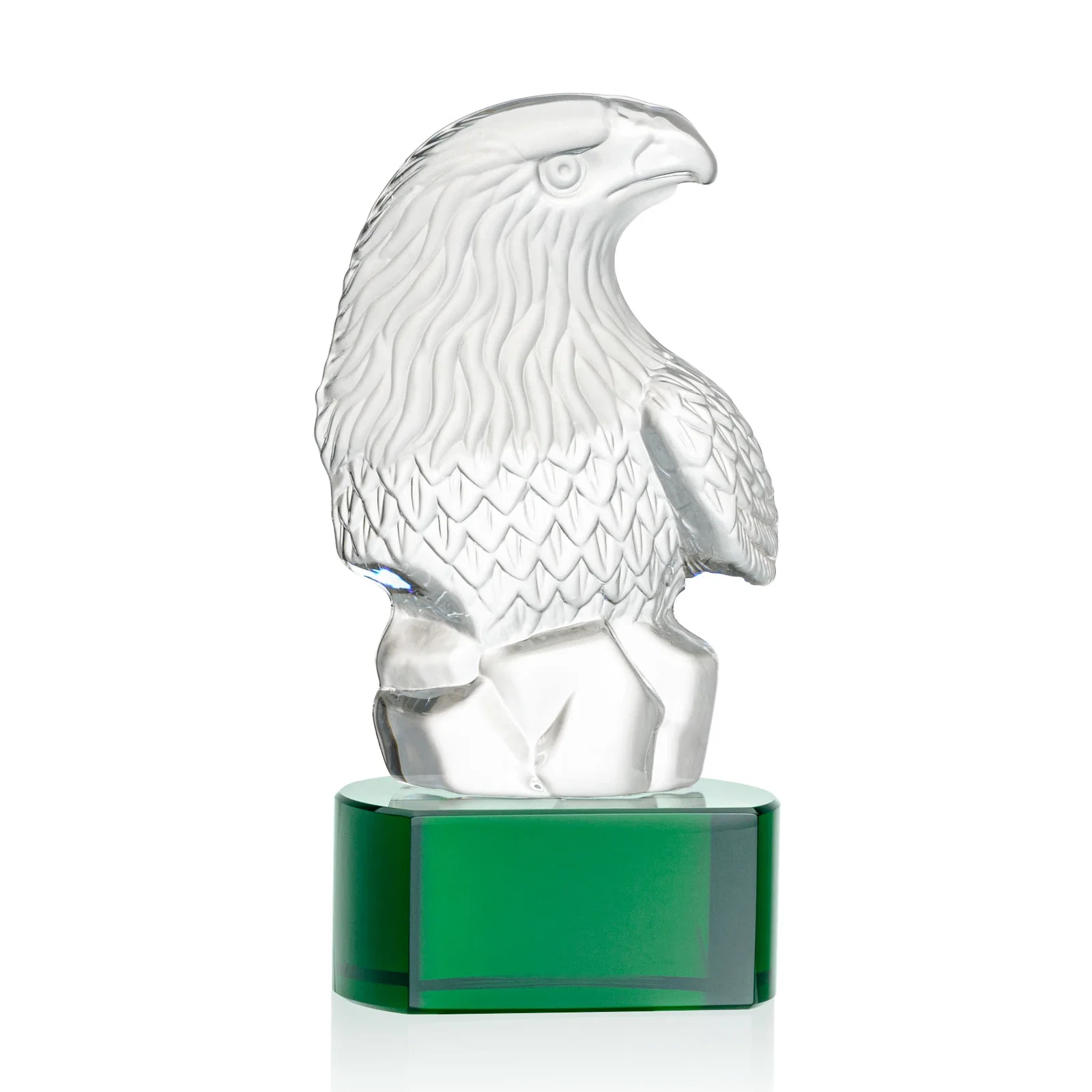 Custom Optical Crystal Eagle Head Award for safety achievement programs