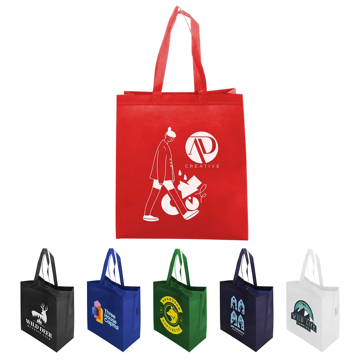 80GSM Recycled Non-Woven Polypropylene Heat-Sealed Tote (2 Styles)