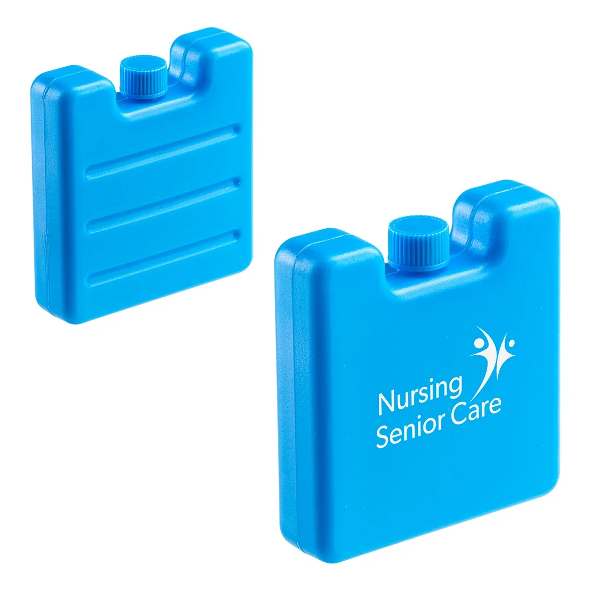 Custom Freeze 'N Go portable ice pack, front view of the branded ice pack