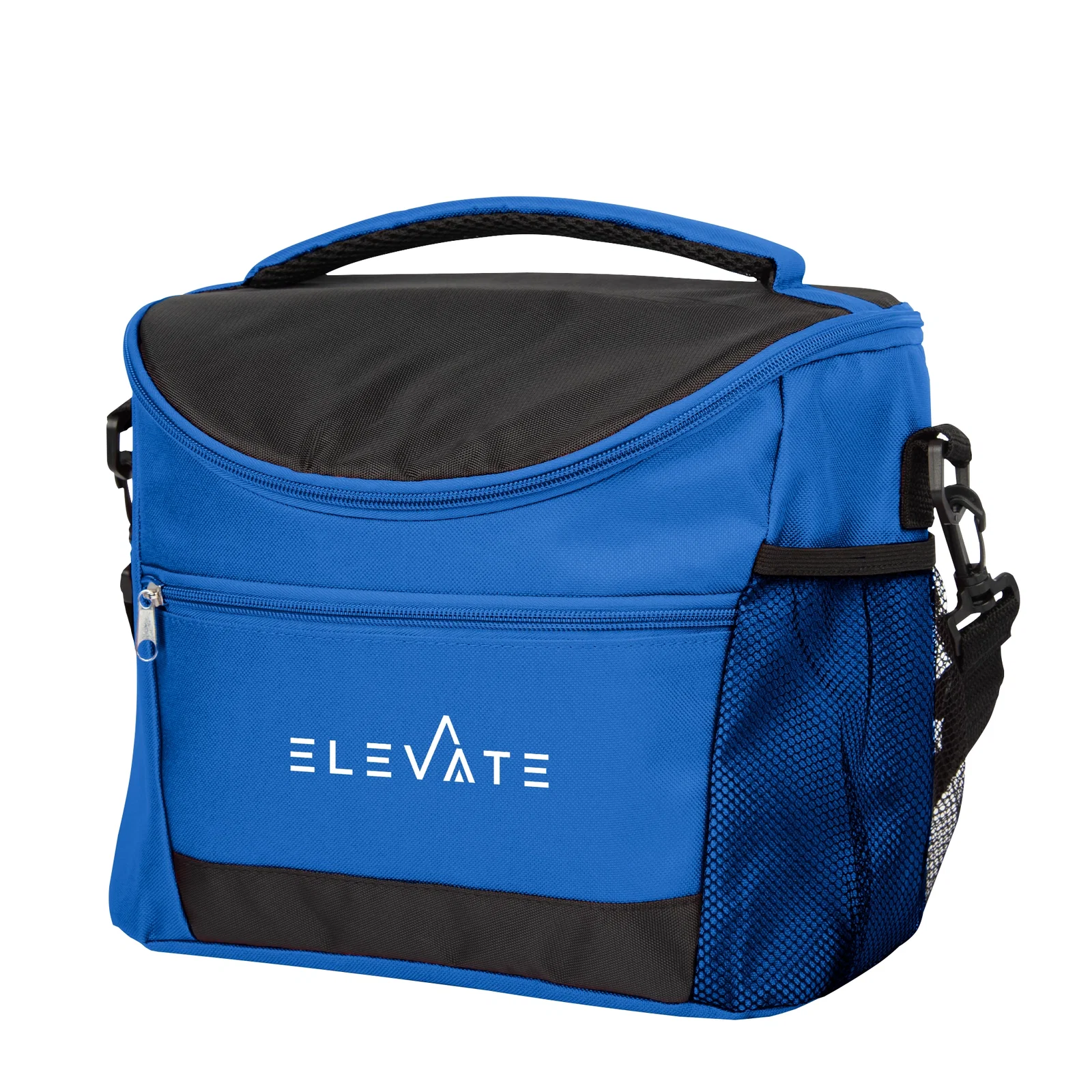 Shoulder strap runs across the top of the bag