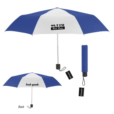 Open umbrella canopy shown from above with a forty two inch arc