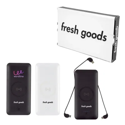 Wireless power bank with five charging options in one slim unit