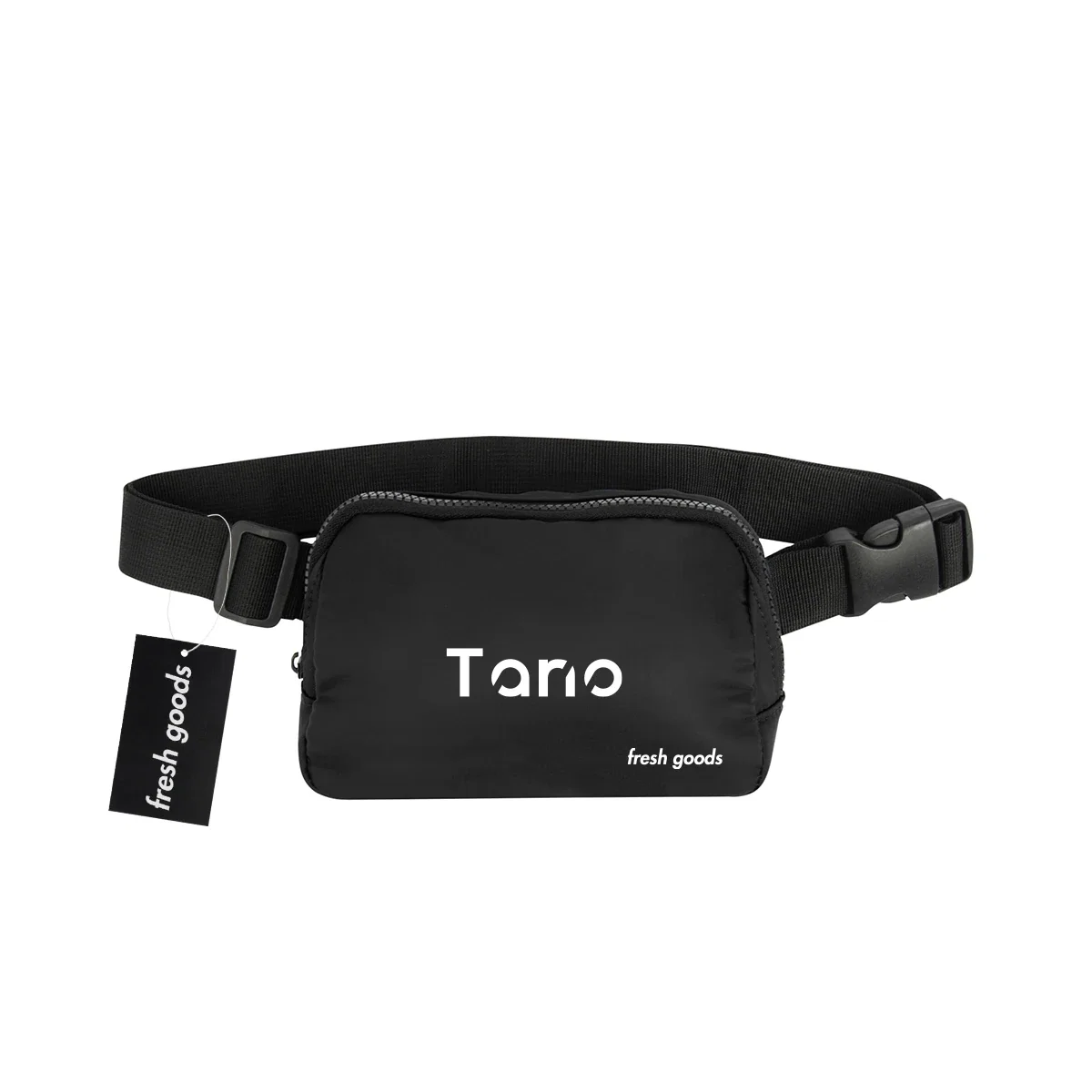 Compact pouch measuring about seven inches wide