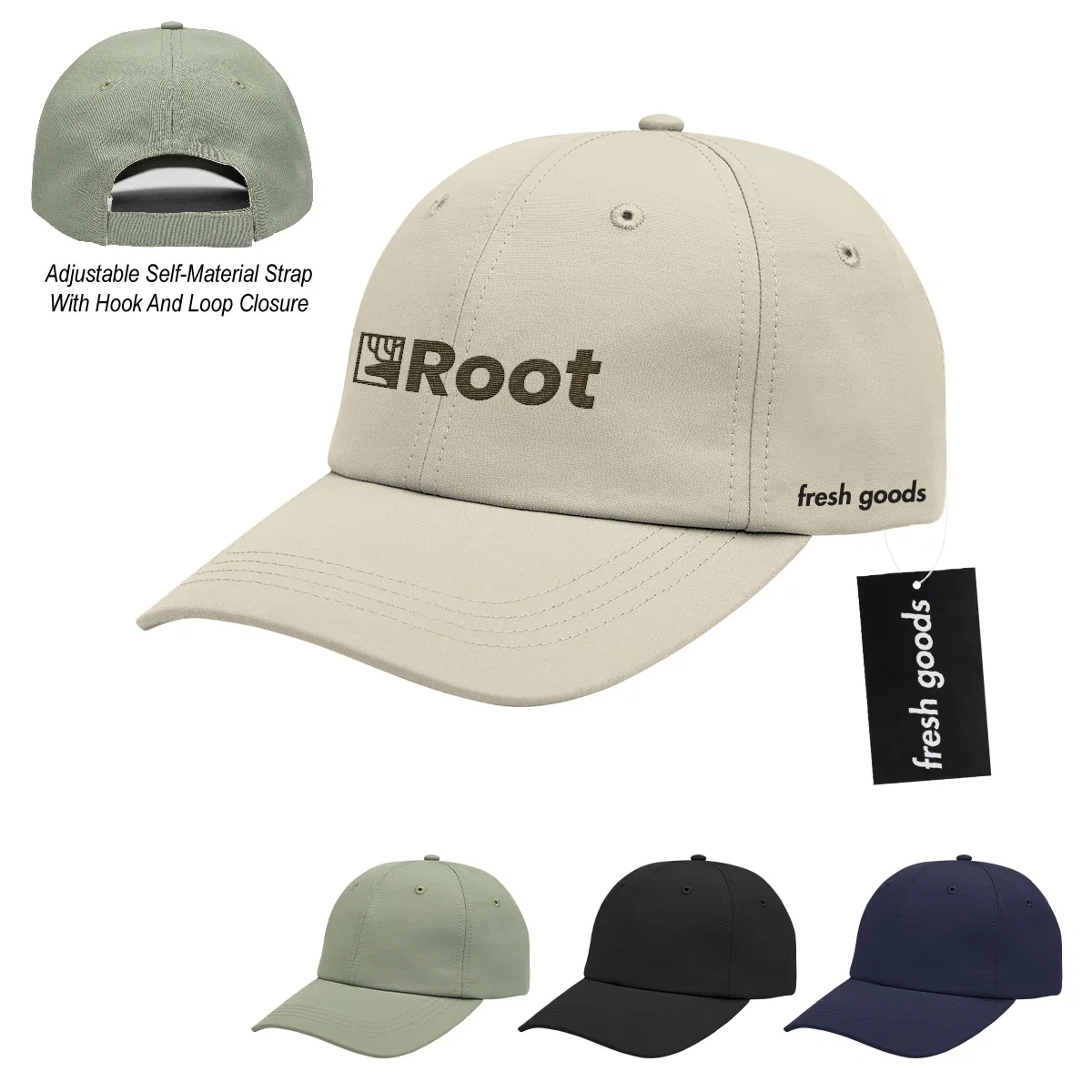 Crown seams meet at the top button of the hat