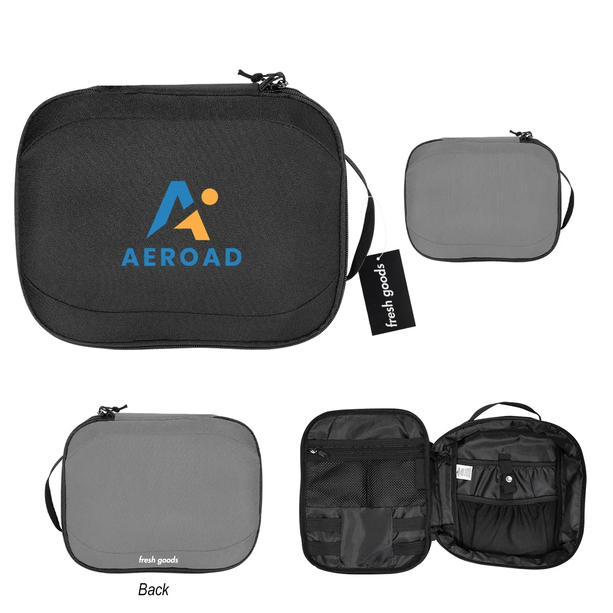 rPET tech travel pouch for cords and small devices