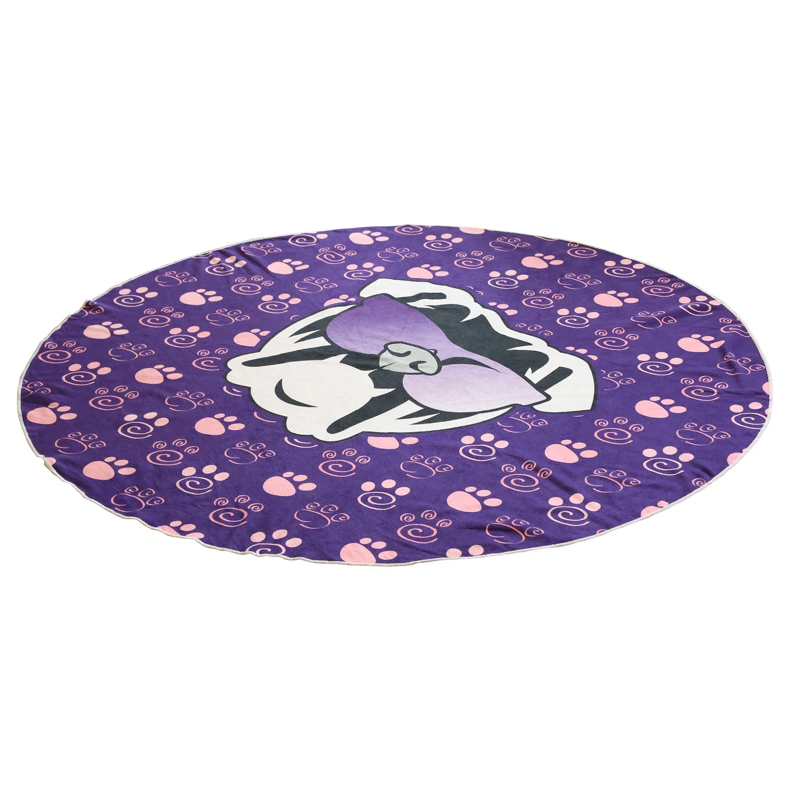 Round Beach Towel No Fringes — view 4