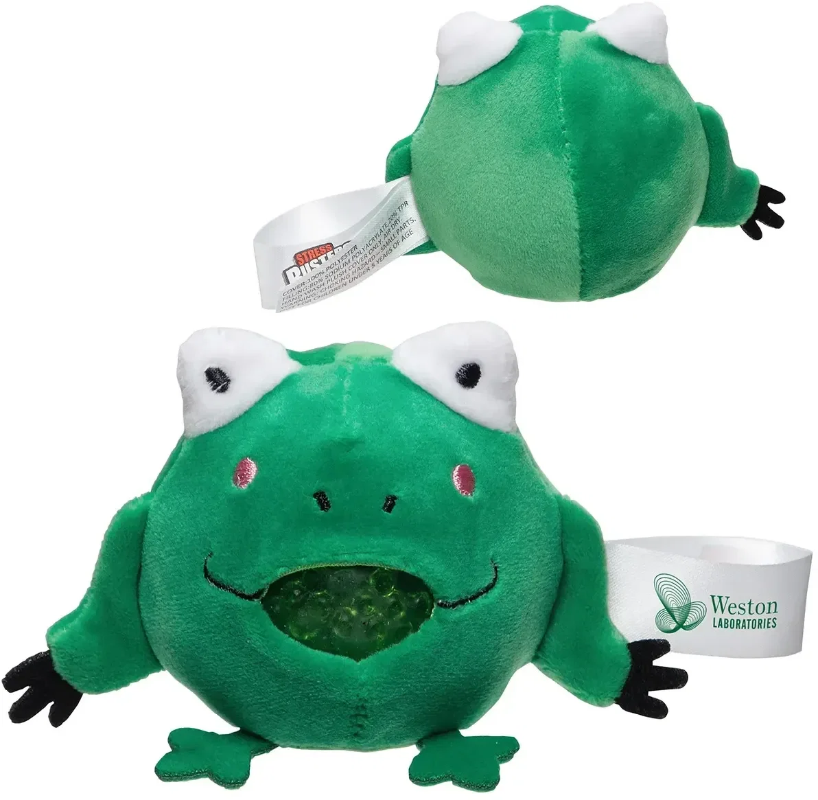 Stress Busters plush squeeze toy with custom logo, soft branded gel-bead sensory ball, style 17