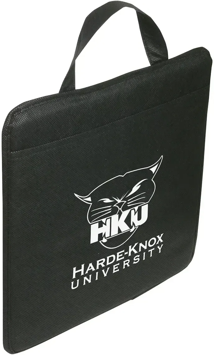 Front Row custom foam stadium cushion with branded logo, front view